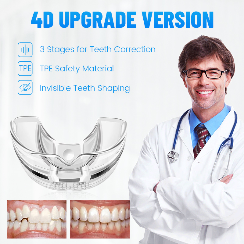 Teeth Whitening Mouth Guard - 3 estágios dental ortodôntico chaves retentor