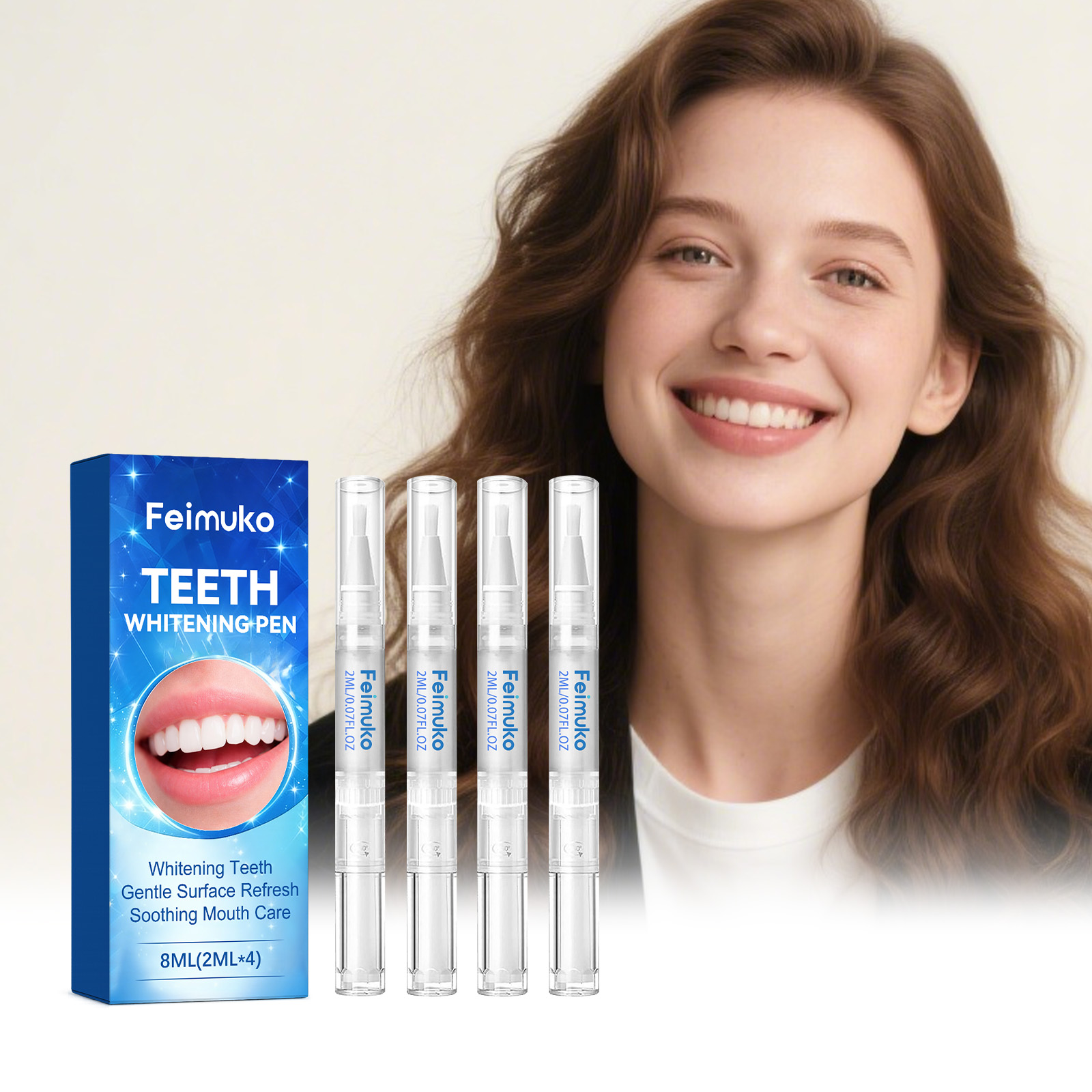 Whitening Pen Bleach - Caneta de gel para clareamento dental,