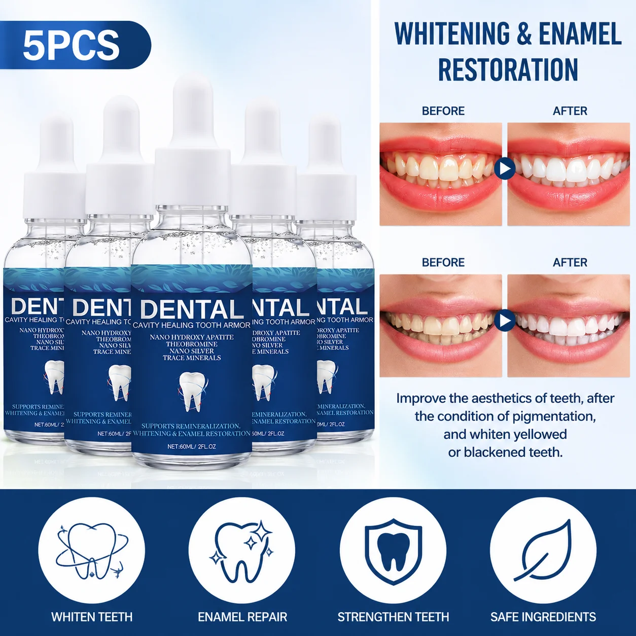 Sérum Clareador Dental 60ml, L - Enamel Repair Serum avaliação e preço