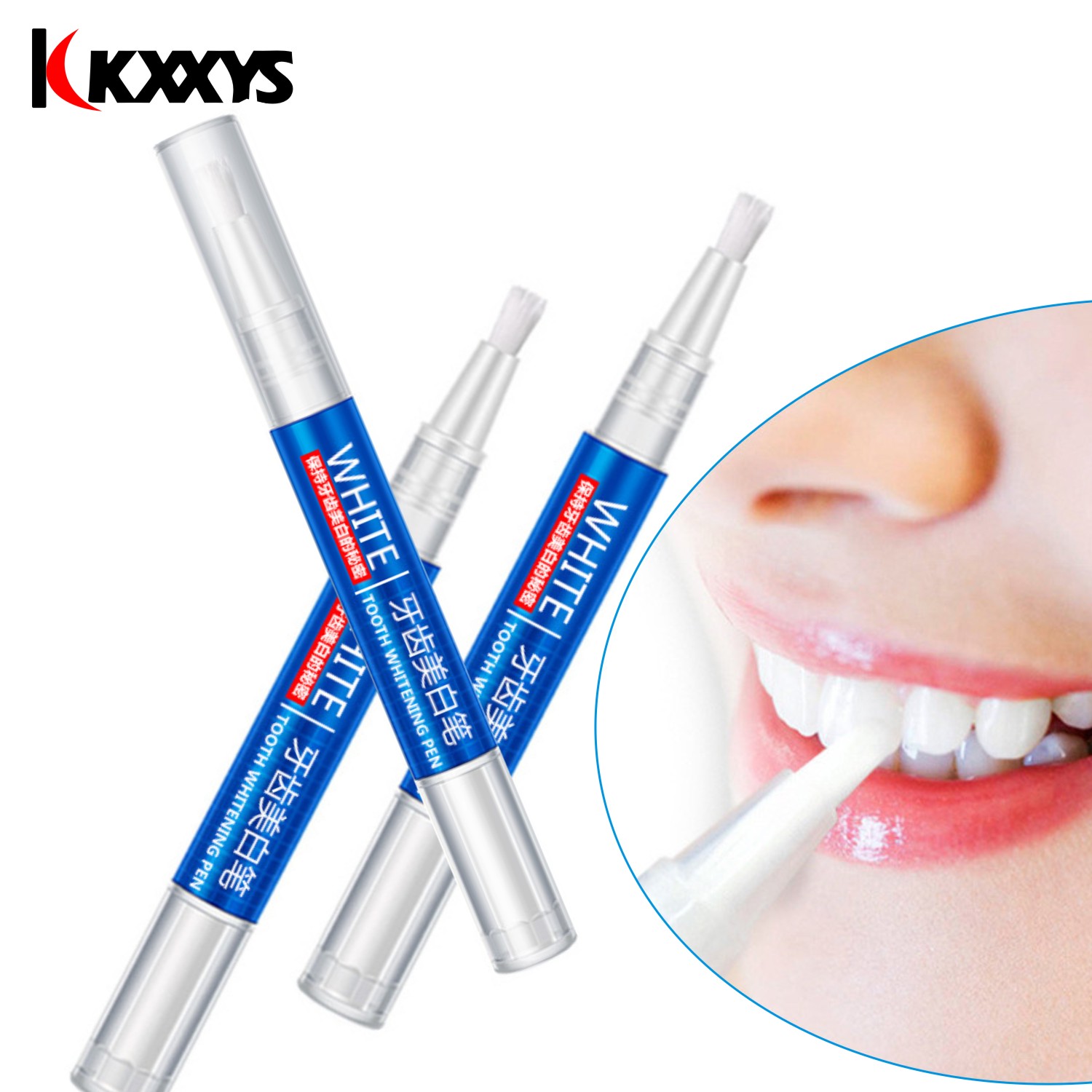 2 pçs * 3ml popular dentes bra - Whitening Pen Bleach avaliação e preço