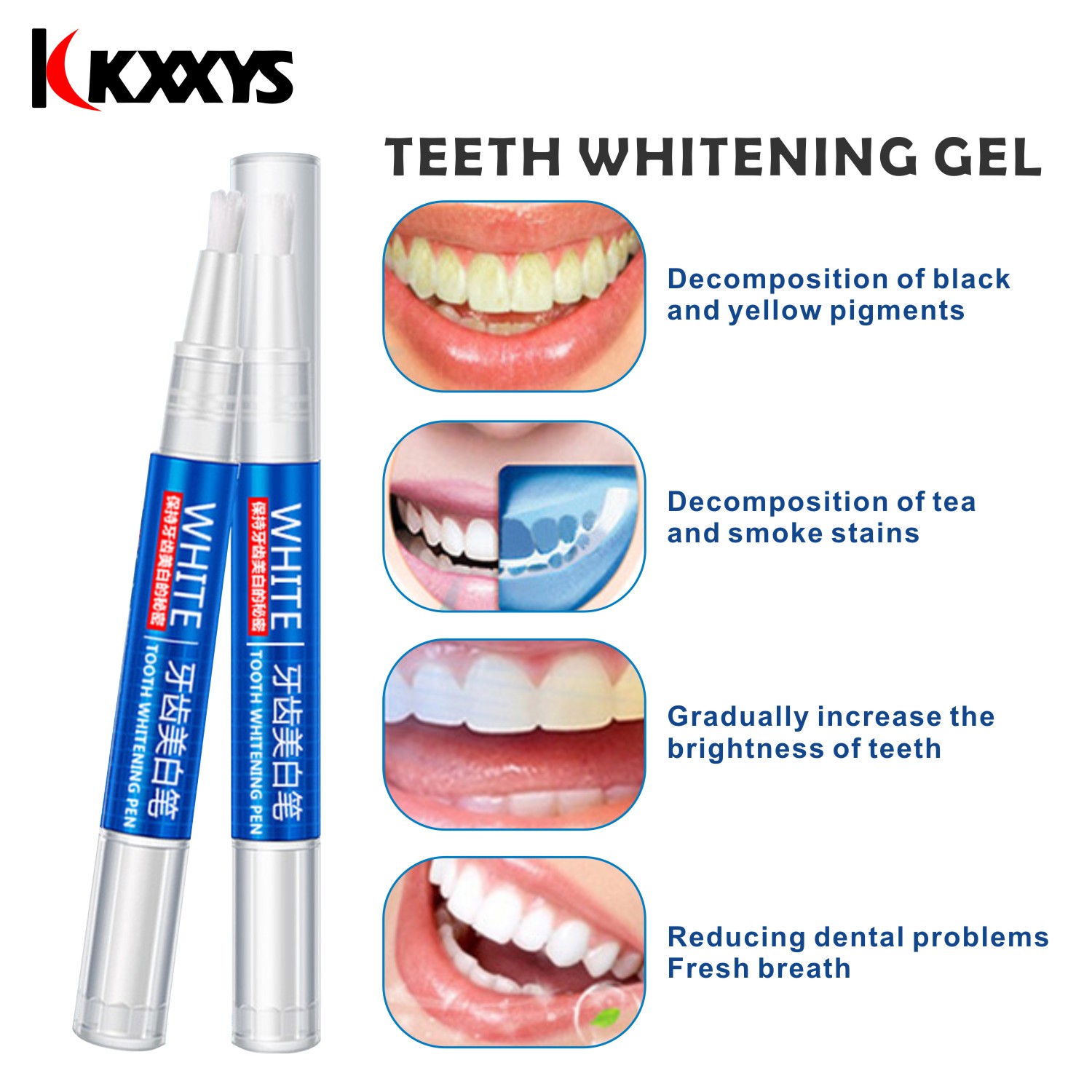 2 pçs * 3ml popular dentes bra - Whitening Pen Bleach avaliação e preço
